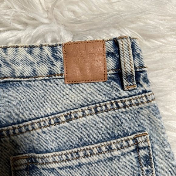 Zara Light Blue High Rise Denim Shorts Size 2 - Picture 3 of 5